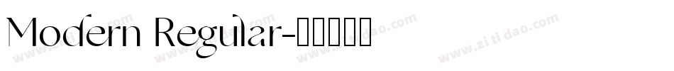 Modern Regular字体转换